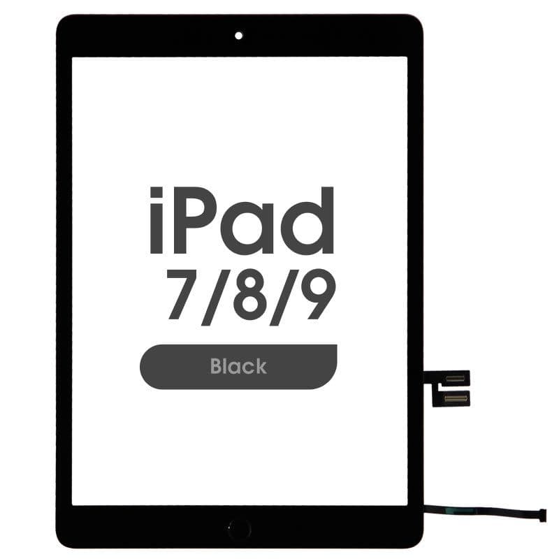 IG3 - Aftermarket Glass and Digitizer Touch Panel w/ Home Button for iPad 7 / iPad 8 / iPad 9 (10.2) (Black)