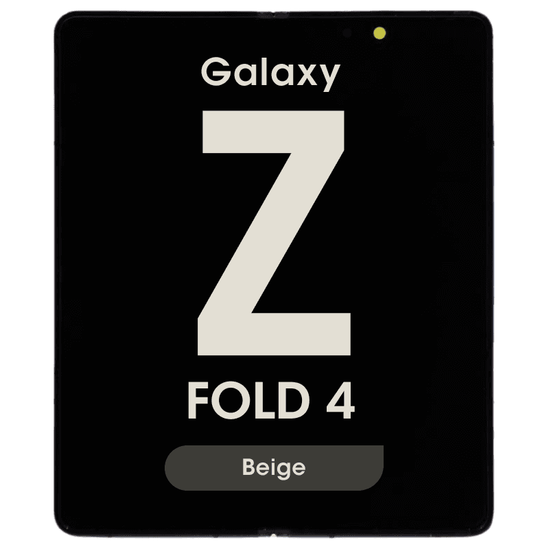 OEM Pull - OLED Screen and Digitizer Assembly w/ Frame for Samsung Galaxy Z Fold 4 (F936) (US Version) (Main Screen) (Grade B Plus) (Beige)