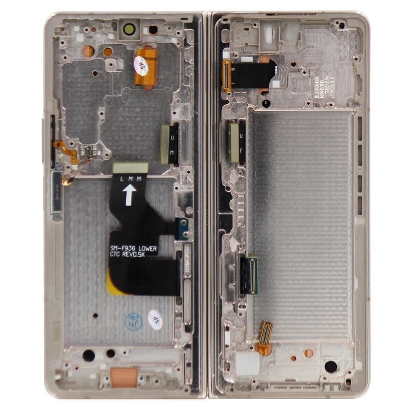 OEM Pull - OLED Screen and Digitizer Assembly w/ Frame for Samsung Galaxy Z Fold 4 (F936) (US Version) (Main Screen) (Grade B Plus) (Beige)