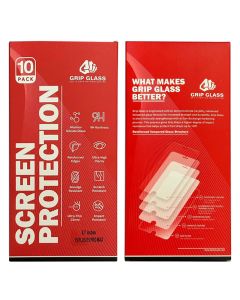 (10 Pack) Grip Glass - Tempered Glass Screen Protector for iPhone 15 Plus / 15 Pro Max / 16 Plus