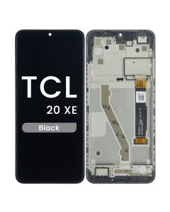 Refurbished - LCD and Screen Digitizer Assembly w/ Frame for TCL 20 XE (Black)