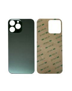 (Big Hole) Glass Back Cover for iPhone 13 Pro Max (No Logo) (Sierra Blue)