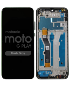 Genuine - LCD Screen and Digitizer Assembly w/ Frame for Motorola Moto G Play (XT2093 / 2021) (Flash Gray)