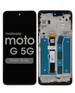 Genuine - LCD Screen and Digitizer Assembly w/ Frame for Motorola Moto G 5G (XT2213 / 2022) (Flash Gray)
