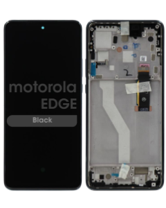 OLED Screen and Digitizer Assembly w/ Frame for Motorola Edge (XT2205-1 / 2022) (Black)