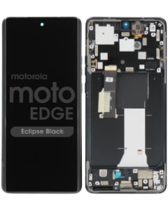 Genuine - LCD Screen and Digitizer Assembly w/ Frame for Motorola Edge (XT2305 / 2023) (Eclipse Black)