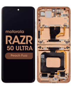 Genuine -OLED Assembly w/ Frame for Motorola Razr 50 Ultra (XT2451 / 2024) (Peach Fuzz)