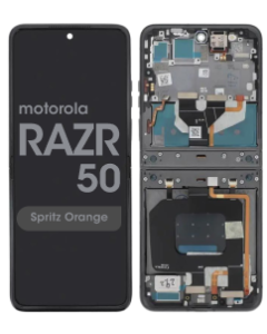 Genuine - OLED Assembly w/ Frame for Motorola Razr 50 (XT2453 / 2024) (Koala Grey)