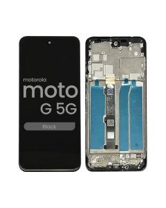 Refurbished - LCD Screen and Digitizer Assembly w/ Frame for Motorola Moto G 5G (XT2213 / 2022) (Black)