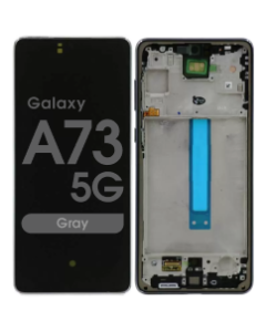 Refurbished - OLED Screen and Digitizer Assembly w/ Frame for Samsung Galaxy A73 5G (A736 / 2022) (Gray)