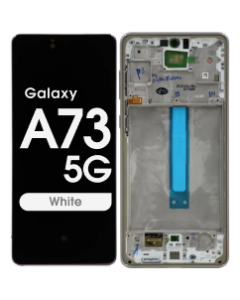 Refurbished - OLED Screen and Digitizer Assembly w/ Frame for Samsung Galaxy A73 5G (A736 / 2022) (White)