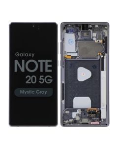 Refurbished - OLED Screen and Digitizer Assembly w/ Frame for Samsung Galaxy Note 20 5G (N980) (All Carriers except Verizon 5G UW) (Mystic Gray)