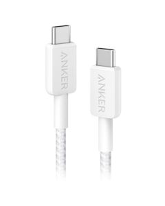 Anker 322 Braided USB-C to USB-C Cable (6 Ft) (White)