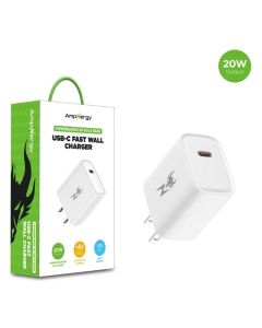AmpNergy - PowerSurge 20W USB-C Fast Wall Charger (White)