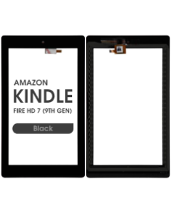 Premium - Glass and Digitizer Touch Panel for Amazon Kindle Fire HD 7 (9th Generation) (M8S26G) (Black)
