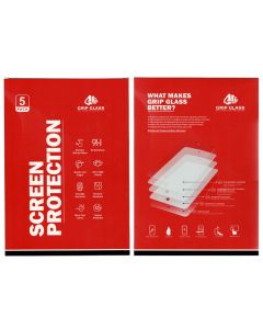 (5 Pack) Grip Glass - Tempered Glass Screen Protector for iPad Air 1 / iPad Air 2 / iPad Pro 9.7 / iPad 5 / iPad 6
