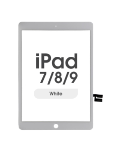 Premium - Glass and Digitizer Touch Panel for iPad 7 / iPad 8 / iPad 9 (White) (10.2)