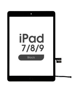 IG3 - Aftermarket Glass and Digitizer Touch Panel w/ Home Button for iPad 7 / iPad 8 / iPad 9 (10.2) (Black)