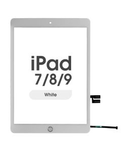 FX5 - Glass and Digitizer Touch Panel w/ Home Button for iPad 9 (White)