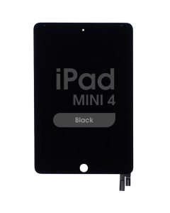Premium Refurbished- Glass and Digitizer Full LCD Assembly for iPad Mini 4 (Sleep / Wake Flex Pre-Soldered) (Black)