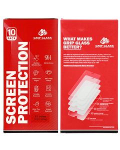 (10 Pack) Grip Glass - Matte Tempered Glass Screen Protector for iPhone 13 / 13 Pro / 14 / 16e - Injured Gadgets