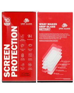 (10 Pack) Grip Glass - Tempered Glass Screen Protector for iPhone 13 Pro Max / 14 Plus (Matte)