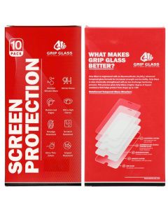 (10 Pack) Grip Glass - Tempered Glass Screen Protector for iPhone 14 Pro