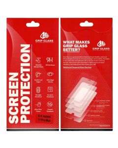 Grip Glass - Tempered Glass Screen Protector for iPhone 17 Pro Max / 18 Pro Max (Clear)