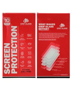 (10 Pack) Grip Glass - Tempered Glass Screen Protector for iPhone XS Max / 11 Pro Max (Clear)