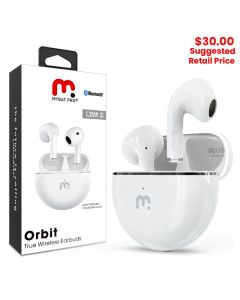 MyBat Pro - Orbit True Wireless Earbuds w/ Charging Case (White)