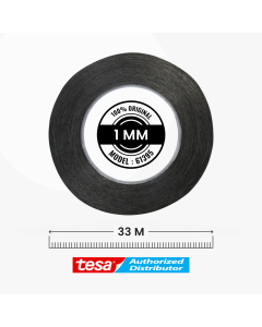 Tesa - Black Tape Adhesive (1mm x 33m)