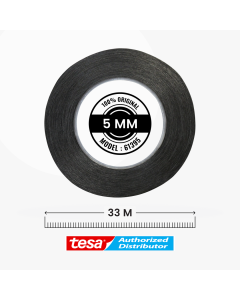 Tesa - Black Tape Adhesive (5mm x 33m)