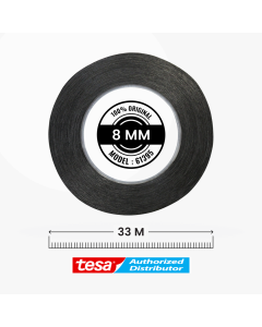 Tesa - Black Tape Adhesive (8mm x 33m)