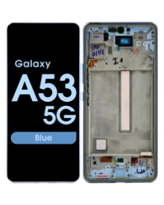 Refurbished - OLED Screen and Digitizer Assembly w/ Frame for Samsung Galaxy A53 5G (A536 / 2022) (Blue)