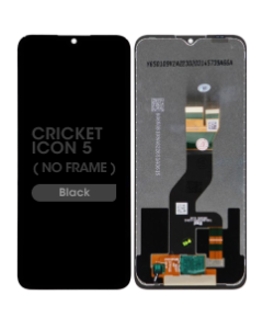 Refurbished - LCD Screen and Digitizer Assembly for Cricket Icon 5 (No Frame) (Black)