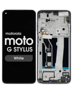Premium - LCD Screen and Digitizer Assembly w/ Frame for Motorola Moto G Stylus (XT2115 / 2021) (White)