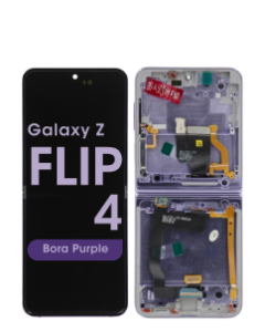 Service Pack - OLED Screen and Digitizer Assembly w/ Frame for Samsung Galaxy Z Flip 4 (F721) (US / International Version) (Bora Purple)