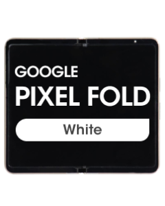 OEM Pull - Inner OLED Screen and Digitizer Assembly w/ Frame for Google Pixel Fold (Grade B Plus) (White)