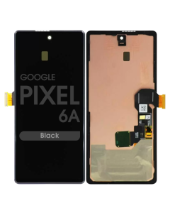 Premium - OLED Screen and Digitizer Assembly w/ Fingerprint Sensor w/ Frame for Google Pixel 6a (Black)