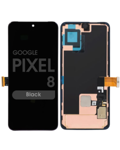 Premium - OLED Screen and Digitizer Assembly w/ Fingerprint Sensor w/ Frame for Google Pixel 8 (Black)