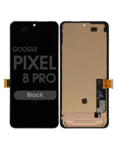 Premium - OLED Screen and Digitizer Assembly w/ Finger Print Sensor / Frame for Google Pixel 8 Pro (Black)