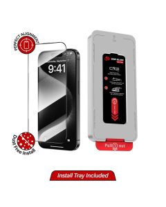 (2 Pack) Grip Ultra - Tempered Glass Screen Protector for iPhone 12/12 Pro (Clear)
