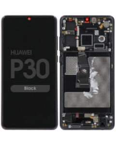 OLED Screen and Digitizer Assembly w/ Frame for Huawei P30 (Black)