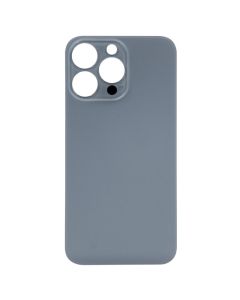 (Big Hole) Glass Back Cover for iPhone 13 Pro Max (No Logo) (Sierra Blue)