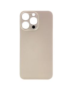 (Big Hole) Glass Back Cover for iPhone 13 Pro Max (No Logo) (Gold)