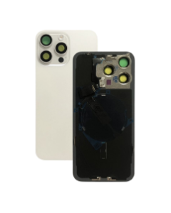 OEM Pull - Back Glass w/ Small Parts for iPhone 15 Pro  (US Version) (Grade A) (White Titanium)