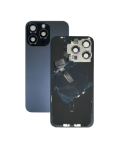 OEM Pull - Back Glass w/ Small Parts for iPhone 15 Pro Max (Grade A) (US Version) (Blue Titanium)