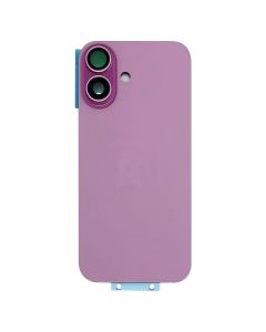 Back Glass w/ Camera Lens / MagSafe Magnet for iPhone 16 (No Logo) (Pink)