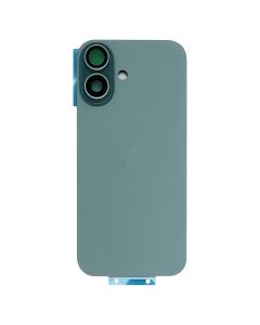 Back Glass w/ Camera Lens / MagSafe Magnet for iPhone 16 (No Logo) (Teal)