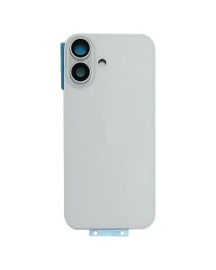 Back Glass w/ Camera Lens / MagSafe Magnet for iPhone 16 (No Logo) (White)